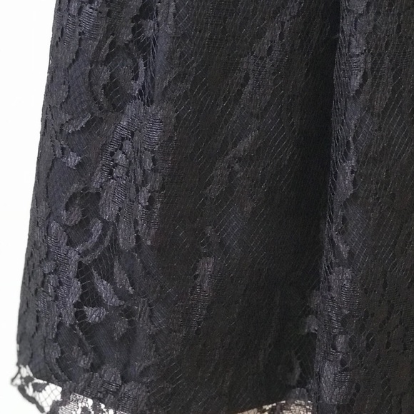 Black lace cocktail dress handmade with ribbon bow - Picture 6 of 8